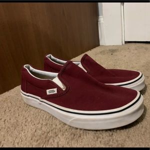 Maroon Slip-On Vans